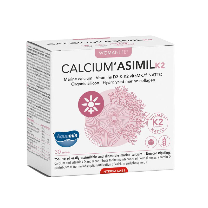 CALCIUM‘ASIMIL K2+D3 N30 maisto papildas kaulams, raumenims