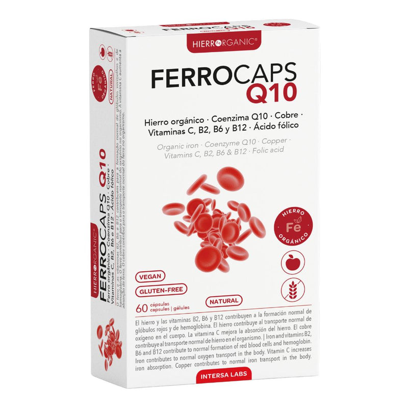 FERROCAPS su CoQ10 N60 geležies papildas su vitaminais