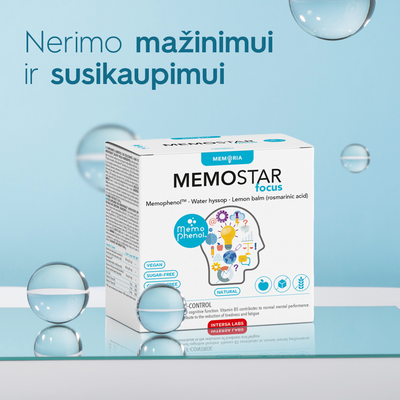 Papildai mokinukams: Memostar Focus + Regenelactis + Ferronemis