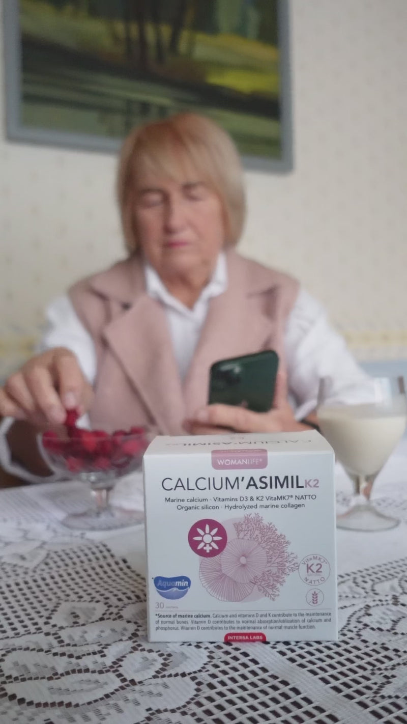 CALCIUM‘ASIMIL K2+D3 N30 maisto papildas kaulams, raumenims